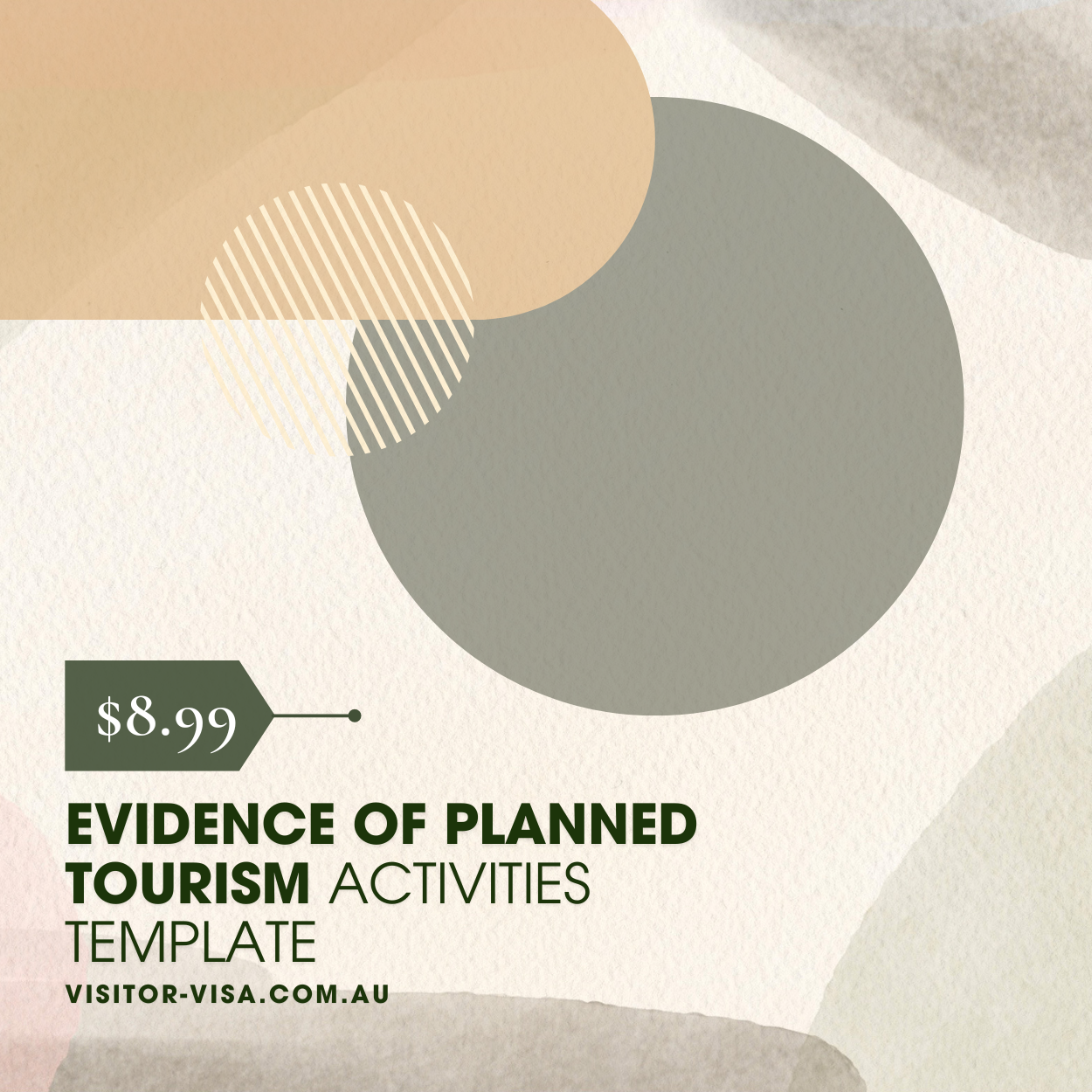 Evidence of Planned Tourism Activities Template